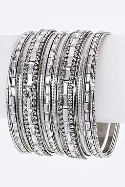 Crystals Stacking Bangles