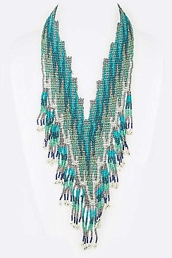 ORIGINAL TRIBAL BEAD BIB NECKLACE
