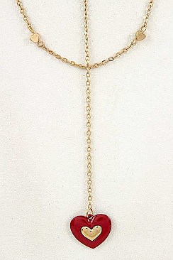 STYLISH HEART PENDANT NECKLACE SET