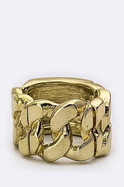 Posh H-Link Chain Fashion Ring LAHR2254