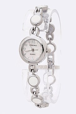 Chic Enamel Dotted Chain Fashion Watch LA-SS002