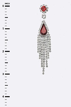 RUFFLE RHINESTONE BRIDAL EARRINGS