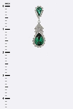 BRIDAL RHINESTONE TEARDROP EARRINGS
