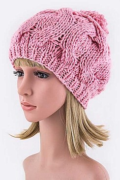 Stylish Pom Pom Knit Painter Beanie LA-ZZM011229
