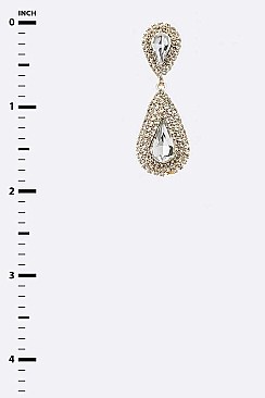 EVENING RHINESTONE TEARDROP EARRINGS