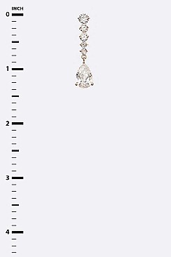 TINY CZ TEARDROP EARRINGS