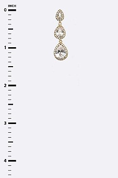 TRIPLE TEARDROP CZ EARRINGS