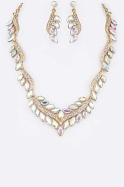STYLISH CRYSTAL STATEMENT NECKLACE SET