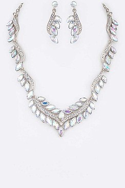 STYLISH CRYSTAL STATEMENT NECKLACE SET