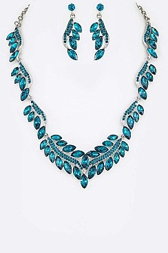 STYLISH CRYSTAL STATEMENT NECKLACE SET