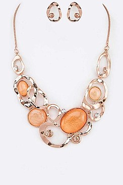 BEJEWELED CRYSTAL STATEMENT NECKLACE SET