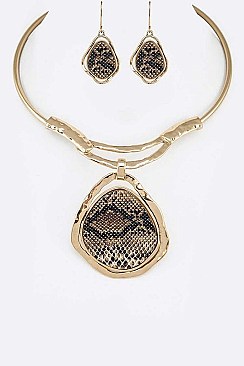 TEARDROP PENDANT COLLAR NECKLACE SET