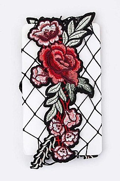Rose Embroidery Fishnet Tights LA-ESA7070