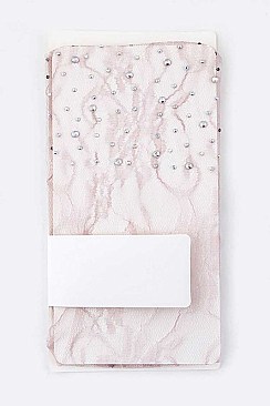 Crystal Accent Lace Ankle Socks LA-ESA7073