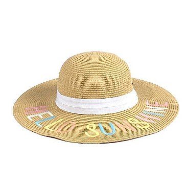 NATURAL FIBER FLOPPY HAT