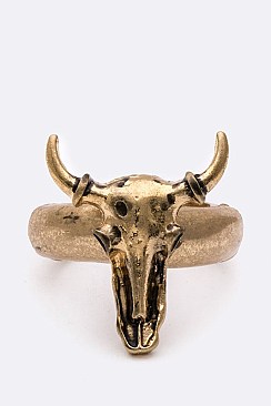 Iconic Cow Skull Stretch Ring LASR0014