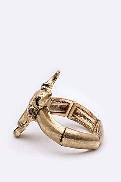 Iconic Cow Skull Stretch Ring LASR0014