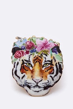 Iconic Tiger Print Stretch Ring LASR0089