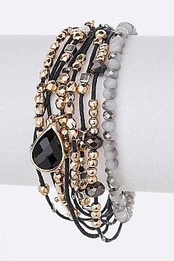 Stylish Mix Beads Layered Bracelet
