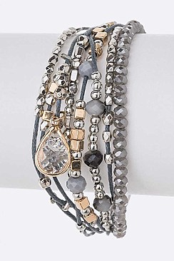 Stylish Mix Beads Layered Bracelet