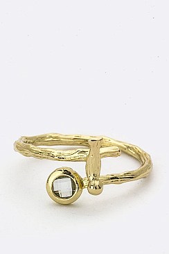 Stylish Crystal Tip Twig Ring LASR0048