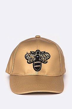 Beaded Bee Patch PU Cap LA-MM3004I