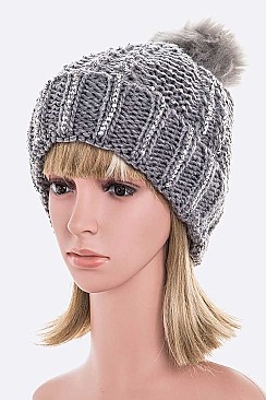 Pack of 12 Pave Stone Winter Beanie Set