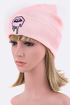 Trendy Drippy Lips Iconic Beanie LA-MKH3505F