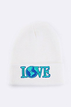 Trendy LOVE Planet Iconic Beanie LA-MKH3502V