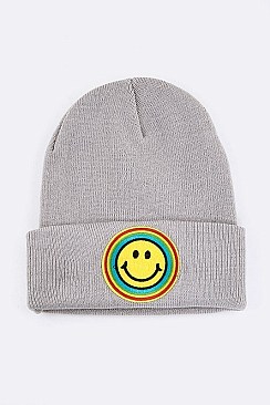 Trendy Smiley Face Iconic Beanie LA-MKH3511Z