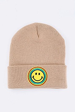 Trendy Smiley Face Iconic Beanie LA-MKH3511Z