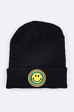 Trendy Smiley Face Iconic Beanie LA-MKH3511Z