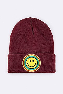 Trendy Smiley Face Iconic Beanie LA-MKH3511Z