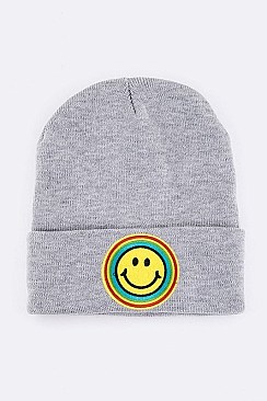 Trendy Smiley Face Iconic Beanie LA-MKH3511Z
