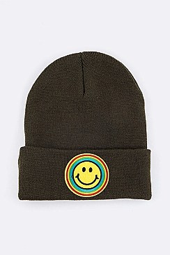 Trendy Smiley Face Iconic Beanie LA-MKH3511Z