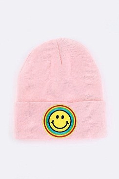 Trendy Smiley Face Iconic Beanie LA-MKH3511Z