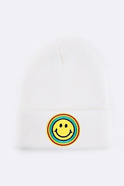 Trendy Smiley Face Iconic Beanie LA-MKH3511Z