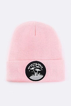 Trendy Out Of This World Iconic Patch Beanie LA-MKH3512D