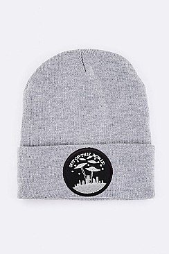 Trendy Out Of This World Iconic Patch Beanie LA-MKH3512D