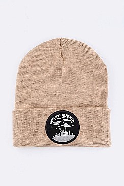 Trendy Out Of This World Iconic Patch Beanie LA-MKH3512D