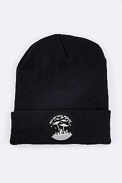 Trendy Out Of This World Iconic Patch Beanie LA-MKH3512D