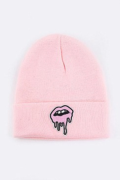 Trendy Drippy Lips Iconic Beanie LA-MKH3505F