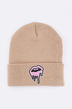 Trendy Drippy Lips Iconic Beanie LA-MKH3505F