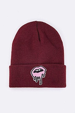 Trendy Drippy Lips Iconic Beanie LA-MKH3505F