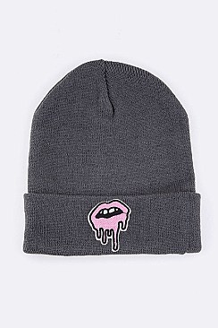 Trendy Drippy Lips Iconic Beanie LA-MKH3505F
