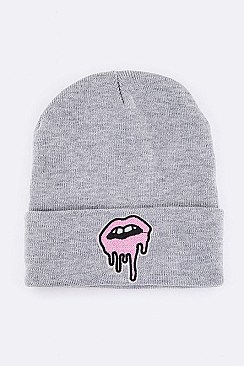 Trendy Drippy Lips Iconic Beanie LA-MKH3505F