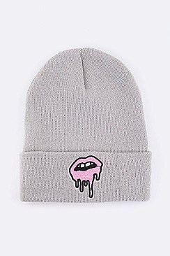 Trendy Drippy Lips Iconic Beanie LA-MKH3505F
