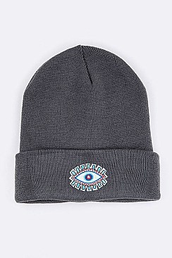 Trendy Evil Eye Patch Iconic Beanie LA-MKH3506S