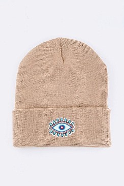 Trendy Evil Eye Patch Iconic Beanie LA-MKH3506S