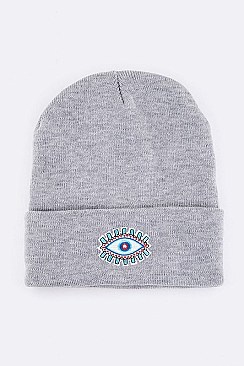 Trendy Evil Eye Patch Iconic Beanie LA-MKH3506S